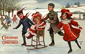 Skating on the ice by Hilda Dix Sandford