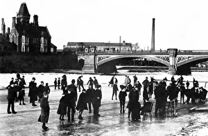 Skating on the River Trent at Trent Bridge, Nottingham