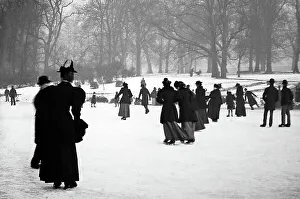 Serpentine Prints: Skating on the Serpentine, London, Victorian period