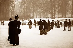 Skating on the Serpentine, London, Victorian period