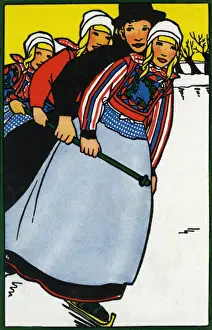 File Prints: Skating in Single File