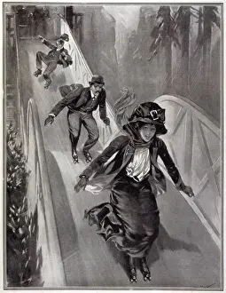 Hazardous Prints: Skating Switchback 1909