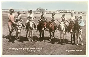 Gallop Prints: Skegness, Lincolnshire: six children on donkeys
