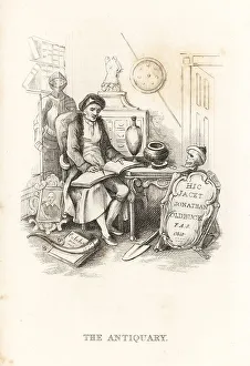 Antiquary Prints: The skeleton of Death and the Antiquary
