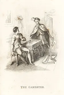 Andrews Prints: The skeleton of Death and the gamester