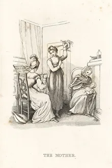 Spoon Prints: The skeleton of Death and the mother