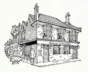 Images Dated 28th January 2021: Sketch of Admiral Codrington PH, Chelsea, London