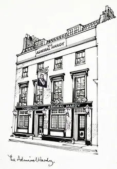 Images Dated 28th January 2021: Sketch of Admiral Hardy PH, Greenwich, London