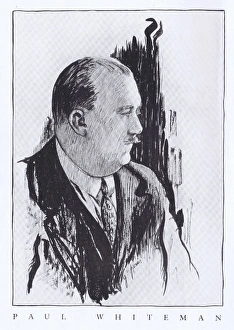 Images Dated 9th May 2016: Sketch of the American Jazz band leader Paul Whiteman by Per