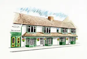Sketch of Archers PH, Romford, Essex
