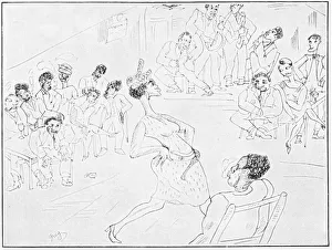 A sketch of the Bal Negre, Montparnasse, Paris, 1930