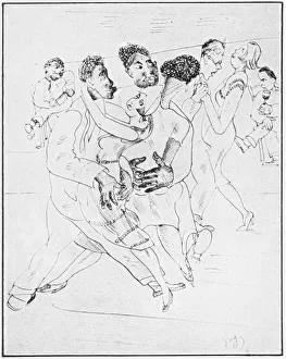 A sketch of the Bal Negre, Montparnasse, Paris, 1930