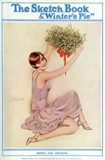 The Sketch Book: Young flapper girl with decoration
