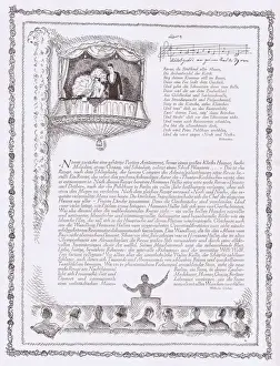 Herman Prints: Sketch show a box at the Admiralspalast, Berlin, 1925 and the orchestra Date: 1925