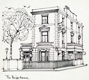 Images Dated 16th February 2021: Sketch of Bridge House Hotel, Paddington, London