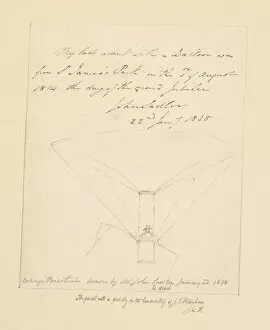 Images Dated 7th December 2011: Sketch of Cockings parachute