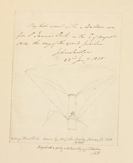 Images Dated 7th December 2011: Sketch of Cockings parachute