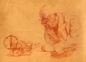 Crompton Prints: Sketch of Colonel R E D Crompton