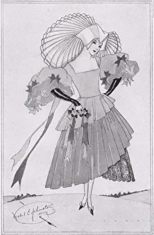 Themed Prints: A sketch by costume designer Mabel E. t for a