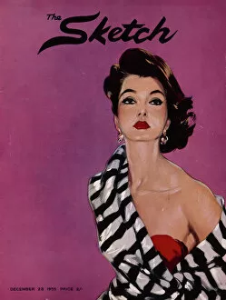 Glamour Collection: Sketch front cover 1955 by David Wright