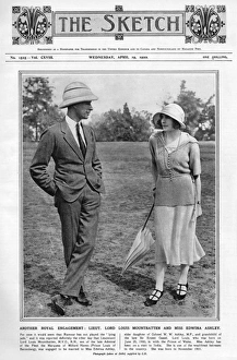 Images Dated 2nd March 2016: Sketch cover Engagement of Lord Mountbatten & Edwina Ashley