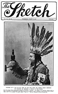 Revues Prints: Sketch cover, George Robey in Bing Boys on Broadway, WW1