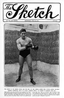 Fighters Collection: Sketch cover, Georges Carpentier, 1914