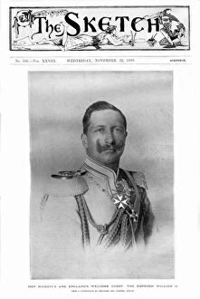 Images Dated 12th September 2016: Sketch cover - Kaiser Wilhelm II