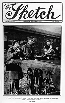 Belgians Prints: Sketch cover - King George V & Albert I, end of WW1