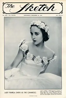 Pamela Prints: Sketch front cover - Lady Pamela Smith as Camargo