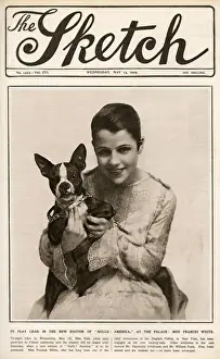 Hullo Prints: Sketch front cover - Miss Frances White and her dog
