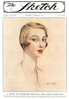 Images Dated 9th October 2017: Sketch cover - Mrs Gerald D erlanger (Edythe Baker)