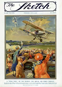 Sketch front cover: RAF display at Hendon airfield
