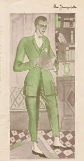 Mens Gallery: Sketch of an eccentric foreign mode for men, 1924