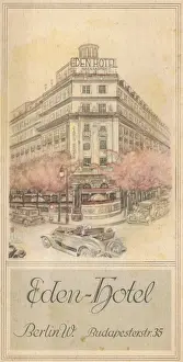 Sketch of the exterior of the Eden Hotel, Berlin (1920s) Date: 1920s
