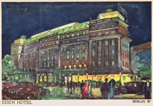 A sketch of the exterior of Eden Hotel, Berlin