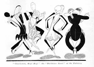 Charleston Gallery: Sketch by Fish of the Charleston dance at the Embassy club