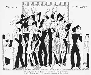 Charleston Gallery: Sketch by Fish of dancing the Charleston at