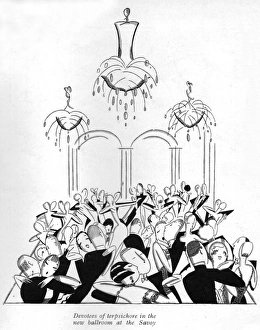 Images Dated 4th March 2016: Sketch by Fish of dancing, at the Savoy, London, 1926