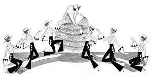 Images Dated 12th May 2015: Sketch by Fish of a scene at the Midnight Follies cabaret, L