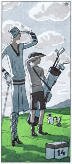 Images Dated 6th February 2015: A sketch of golfers in Paris