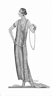 Sketch of gown by Worth, 1923