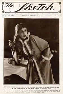 Images Dated 21st November 2019: Sketch - Gwen Ffrangcon-Davies as Tess of D Urbervilles