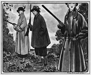 Sketch of hunting and shooting outfits, 1923