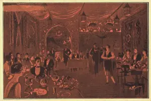 A sketch of the interior of the Kasbeck cabaret in Paris, 19