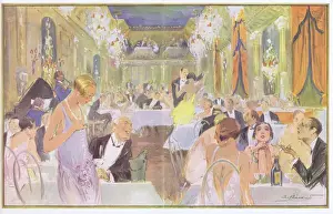 A sketch of the interior of LaJunie night-spot in Paris, 192