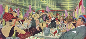 A sketch of the interior of Le Royal night-spot in Paris, 19 A sketch of the interior of Le Royal night-spot in Paris, 19