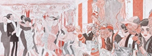 A sketch of the interior of Le Savoy night-spot in Paris, 19 A sketch of the interior of Le Savoy night-spot in Paris, 19