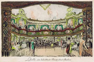 Palast Prints: A sketch of the interior of the Libelle Dance Palast, Berlin