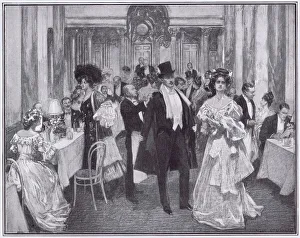 Night Life Collection: A sketch of the interior of Maxims, Paris, 1907
